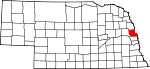 Map of Nebraska showing Washington County - Click on map for a greater detail.