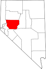Map of Nevada showing Churchill County - Click on map for a greater detail.