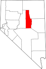 Map of Nevada showing Eureka County - Click on map for a greater detail.