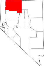 Map of Nevada showing Humboldt County - Click on map for a greater detail.