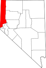 Map of Nevada showing Washoe County - Click on map for a greater detail.