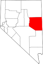 Map of Nevada showing White Pine County - Click on map for a greater detail.