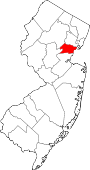 Map of New Jersey showing Union County - Click on map for a greater detail.