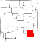 Map of New Mexico showing Eddy County - Click on map for a greater detail.