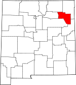 Map of New Mexico showing Harding County - Click on map for a greater detail.