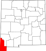 Map of New Mexico showing Hidalgo County - Click on map for a greater detail.