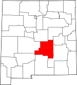 Map of New Mexico showing Lincoln County - Click on map for a greater detail.