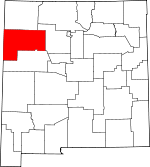 Map of New Mexico showing McKinley County - Click on map for a greater detail.