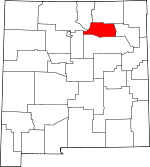 Map of New Mexico showing Mora County - Click on map for a greater detail.