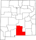 Map of New Mexico showing Otero County - Click on map for a greater detail.