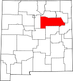 Map of New Mexico showing San Miguel County - Click on map for a greater detail.