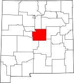 Map of New Mexico showing Torrance County - Click on map for a greater detail.