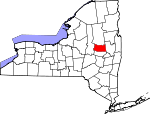 Map of New York showing Fulton County - Click on map for a greater detail.