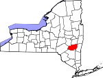 Map of New York showing Greene County - Click on map for a greater detail.