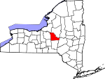 Map of New York showing Madison County - Click on map for a greater detail.