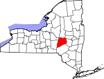 Map of New York showing Otsego County - Click on map for a greater detail.