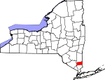 Map of New York showing Putnam County - Click on map for a greater detail.