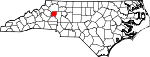Map of North Carolina showing Alexander County - Click on map for a greater detail.