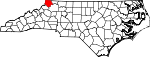 Map of North Carolina showing Ashe County - Click on map for a greater detail.