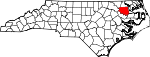 Map of North Carolina showing Bertie County - Click on map for a greater detail.