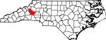 Map of North Carolina showing Burke County - Click on map for a greater detail.