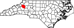 Map of North Carolina showing Caldwell County - Click on map for a greater detail.