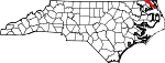 Map of North Carolina showing Camden County - Click on map for a greater detail.