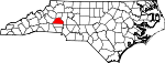 Map of North Carolina showing Catawba County - Click on map for a greater detail.