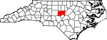 Map of North Carolina showing Chatham County - Click on map for a greater detail.