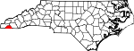 Map of North Carolina showing Clay County - Click on map for a greater detail.