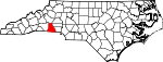 Map of North Carolina showing Cleveland County - Click on map for a greater detail.