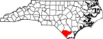 Map of North Carolina showing Columbus County - Click on map for a greater detail.