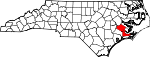 Map of North Carolina showing Craven County - Click on map for a greater detail.