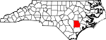 Map of North Carolina showing Duplin County - Click on map for a greater detail.