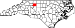 Map of North Carolina showing Forsyth County - Click on map for a greater detail.