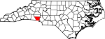 Map of North Carolina showing Gaston County - Click on map for a greater detail.