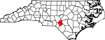 Map of North Carolina showing Hoke County - Click on map for a greater detail.