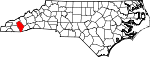 Map of North Carolina showing Jackson County - Click on map for a greater detail.