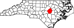Map of North Carolina showing Johnston County - Click on map for a greater detail.