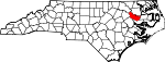 Map of North Carolina showing Martin County - Click on map for a greater detail.