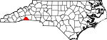 Map of North Carolina showing Polk County - Click on map for a greater detail.