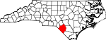 Map of North Carolina showing Robeson County - Click on map for a greater detail.