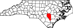Map of North Carolina showing Sampson County - Click on map for a greater detail.