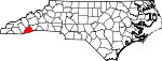 Map of North Carolina showing Transylvania County - Click on map for a greater detail.