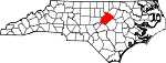 Map of North Carolina showing Wake County - Click on map for a greater detail.