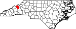 Map of North Carolina showing Yancey County - Click on map for a greater detail.