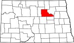 Map of North Dakota showing Benson County - Click on map for a greater detail.