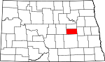 Map of North Dakota showing Foster County - Click on map for a greater detail.