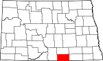 Map of North Dakota showing McIntosh County - Click on map for a greater detail.