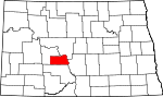 Map of North Dakota showing Oliver County - Click on map for a greater detail.